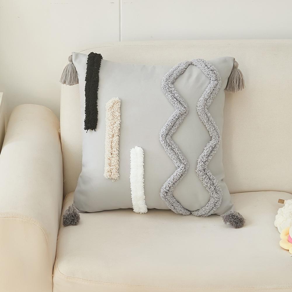 

45x45 см Богемская Простая Наволочка для Подушки на Диван Tufted Съемная Стирающаяся Чехол для Подушки Наволочки для Изголовья Декор Дома 45x45cm