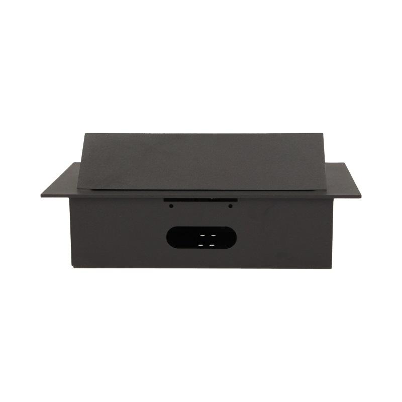 Recessed Socket 3X2P+Z Flat Edge Black - On-Ae-1371/B