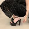 Hate the Sky High Niche Light Luxury 2025 Summer Handmade Women's Shoes Foreign Trade Retro Women's Shoes Sandals Outer Wear Catwalk High Heels