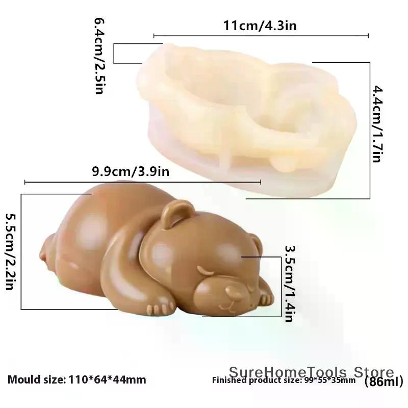 Cute Bear Milk Jelly Mold Pudding Silicone Mold Jelly Bowl Cake White Cold Ice Powder Mold Cake Kitchen Decoration Accessories