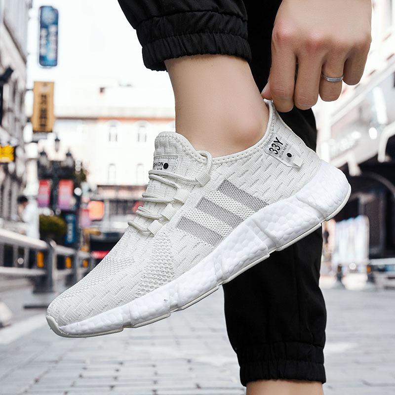 Plus Size Shoes Seventeen Color Couple Popcorn Bottom Men's Shoes Breathable Mesh Peplum Casual Flyweave Sneakers