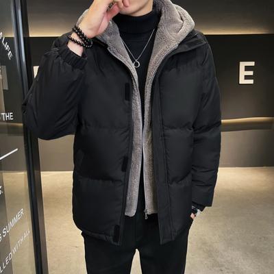 Winter Baumwollmantel Herren mit Kapuze Daunen Casual Warm Baumwollmantel Herrenmantel