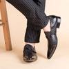 Męskie Skórzane Buty Biznesowe Klasyczne Męskie Biurowe Buty Wizytowe Szpiczaste Mokasyny 2025 But Towarzyski Męskie Oddychające Zapatos De Hombre