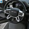 ABS Carbon Fiber / Black / Matte Interior Refit Kit Accessories Steering Wheel Button Cover Trim For Land Rover 110  -