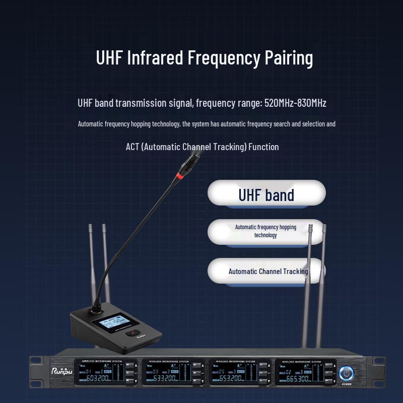 Runpu Professional Wireless Conference Gooseneck Microphone System (CN version)