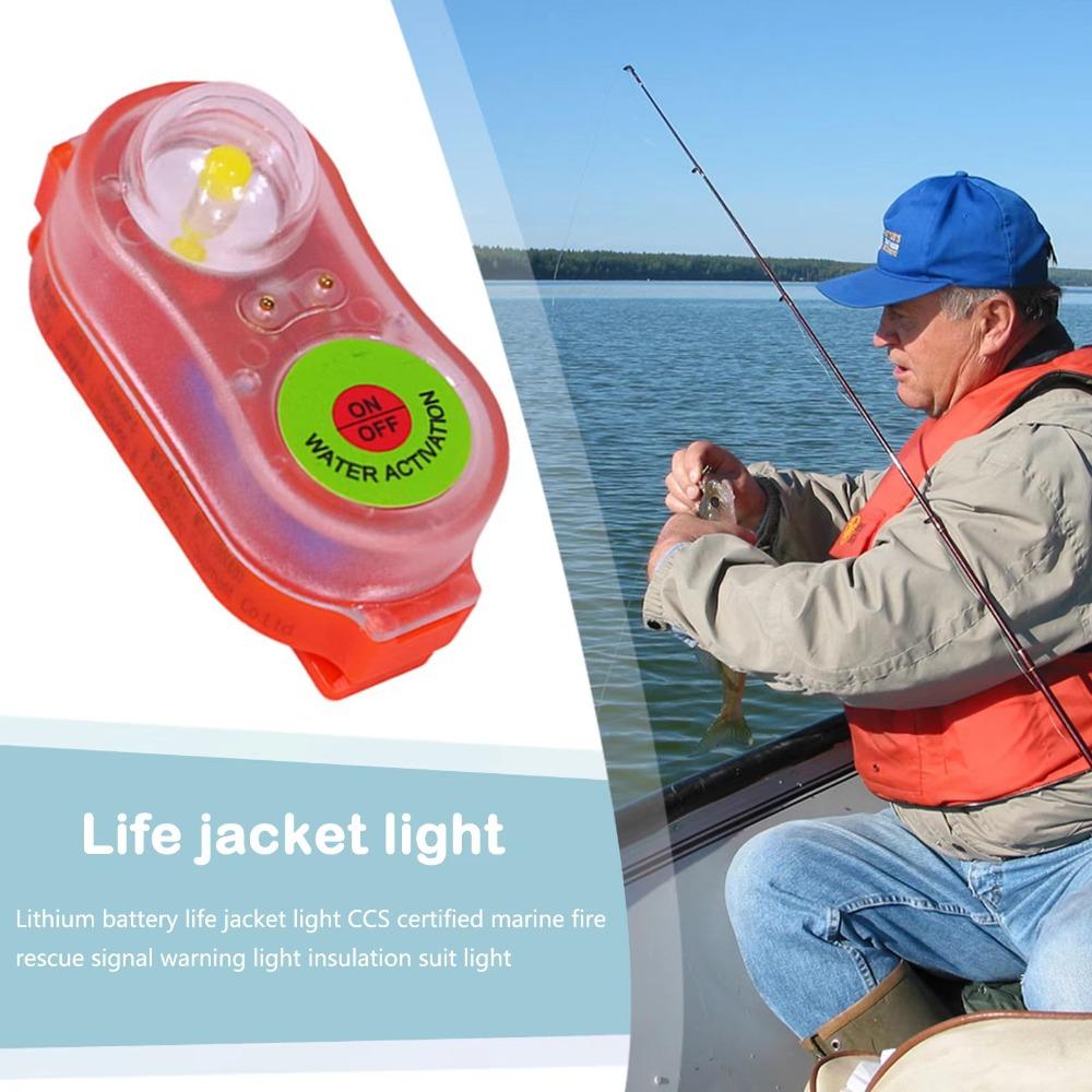 2pcs Waterproof LED Life Jacket Light Lightweight Emergency Signal Light  Outdoor Accessories