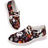 Women's Casual Flat Shoes with Pumpkin Print for Halloween