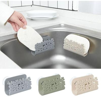 Porta strofinacci Portasponge Clip Portaoggetti per strofinacci Gadget per Cucina Bagno Ventosa in Plastica Per Asciugatura Rapida Rastrelliera a Ventosa