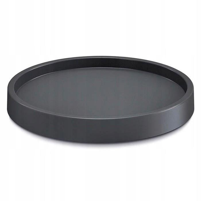 Anthracite flowerpot stand on wheels, 44 cm