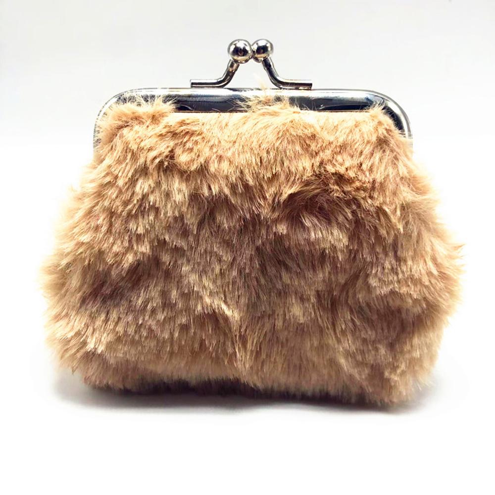 

Korean Plush Coin Purse Clutch Bag Mini Wallet Pocket Women Cute Wallets Hasp Zero Wallet Bags Solid Color Jewelry Storage Bag кавовий