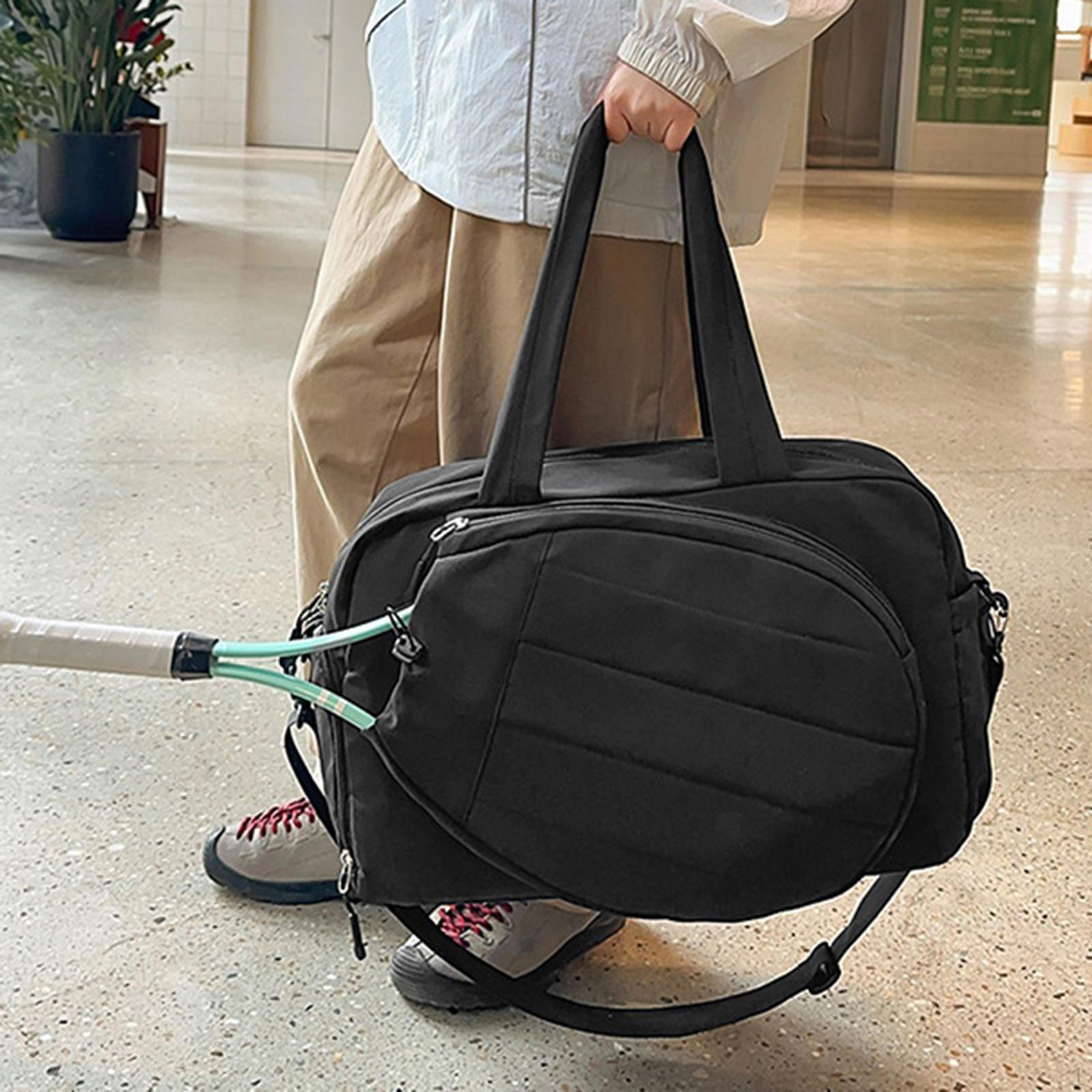 

Nylon Adult Tennis Bag with Water Bottle Pocket And Thickened Interior, Ideal for Badminton чёрный