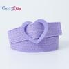 Elastic Stretch PP Grass Woven Sweet Decorative Dress Ladies Love Buckle Belt