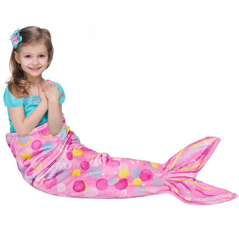 Mermaid Sleeping Bag Universal Soft Mermaid Tail Blanket Beautiful Cozy Rainbow Mermaid Blanket Children's Anti Kick Sleeping Bag