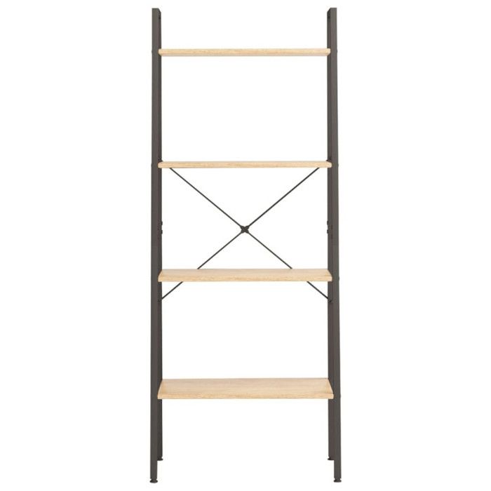 VidaXL Étagère sur pied 4 niveaux Marron clair et noir 56x35x140 cm 336364
