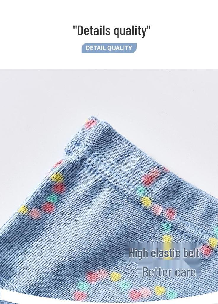 Zertifizierte Baumwoll-Dreieckunterwäsche für Mädchen - Atmungsaktive Baby-Shorts im europäischen und amerikanischen Stil