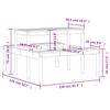 Picnic Table Wax Brown 110 X 134 X 75 Cm Solid Pine Wood