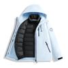 Men's and Women's Custom Outdoor Two-Piece Jacket Set: Three-in-One Shell with 90% Duck Down Lining and Print Logo.