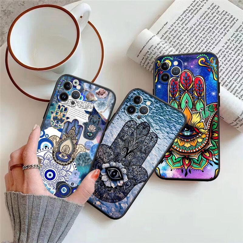 Hamsa Hand Amulet Psychedelic New High-End Shell Phone Case for OPPO A3 Pro A72 A74 A76 A77 A77S A78 A79 A94 A95 A18 A40M A58