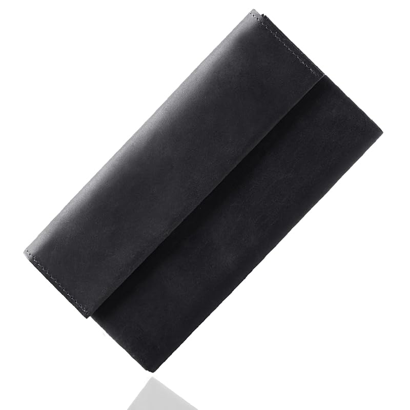 

[Hallelujah] wallet men s small long wallet leather Stores 10,000 yen bills without folding them cover lid small long wallet slim TIDY pot compact