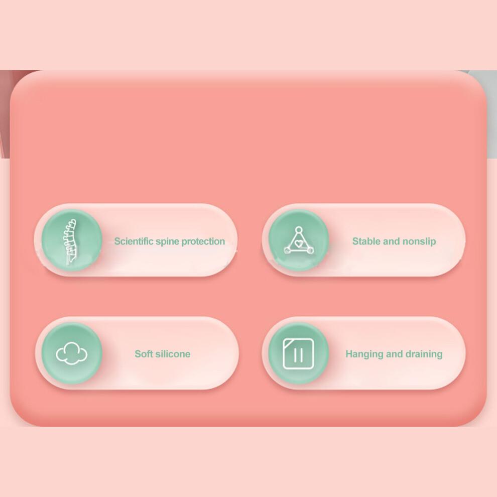 Verstellbarer ergonomischer Baby-Badewannenkissen mit einfachem Ablassdesign