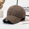 Men's Hat Winter Middle-aged and Elderly Ear Protectors Baseball Cap Thickened Cap Winter Warm Old Man Cotton Hat
