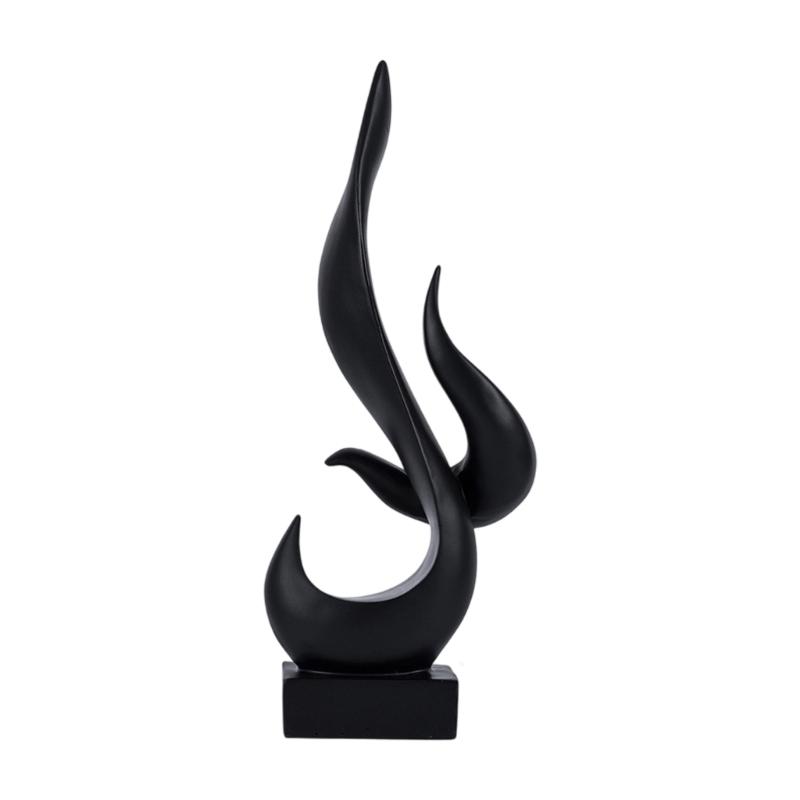 Modern Abstract Sculptures Resin Flame Figurines Statue Table Centerpieces for Living Room Office Home Decorations