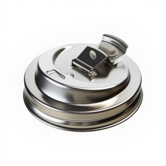 Mason Jar Lids with Straw Wide Mouth Stainless Steel Caps 1pc