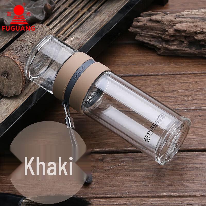 Fuguang Zijin Portable Tea Master Double-Layer Glass Cup