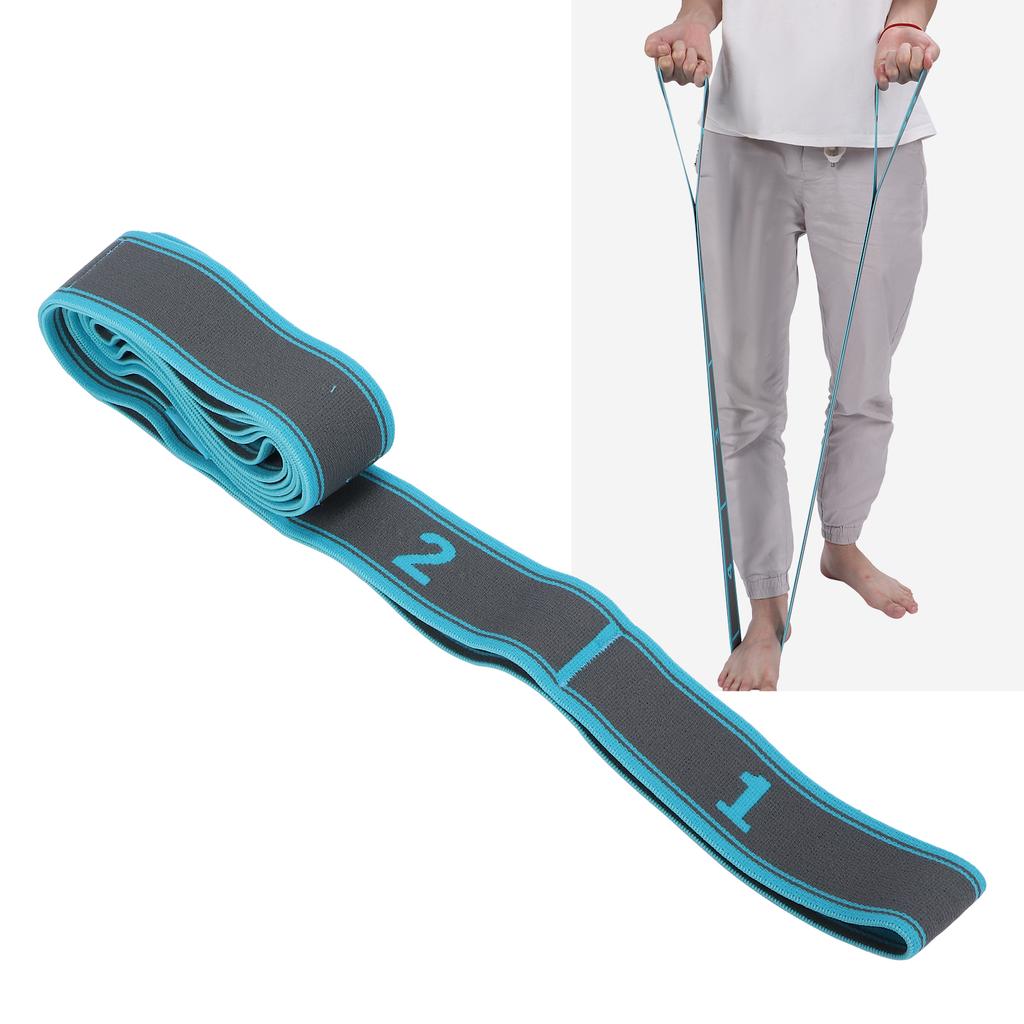  Stretch Strap Women Fitness High Elastic Multi  Exercise Stretch Band Belt(Blue Gray )