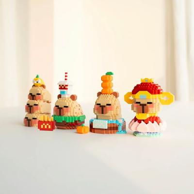 Kawaii morče mini stavební kostky dětské hračky čtverzubec kreslené figurky mikro kostky vzdělávací hračky dárek pro děti