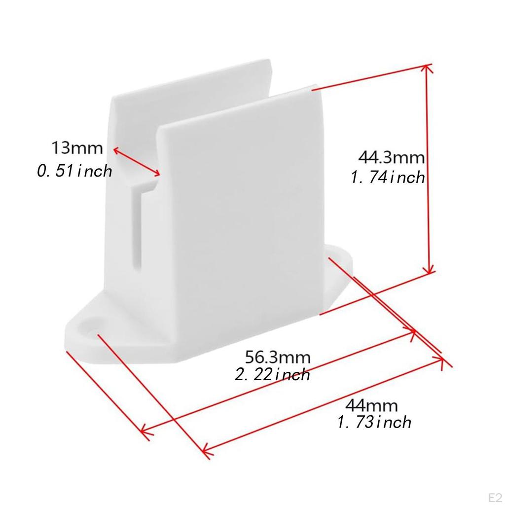 3x Crank Handle Wall Bracket Hardware Fit 13mm Rod 44.3x56.3mm Universal Accessory for Louvre