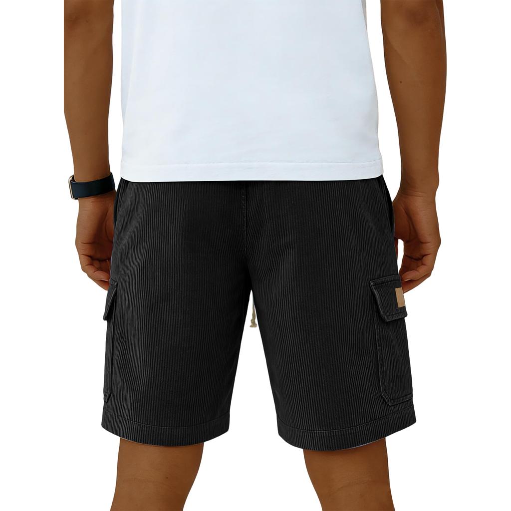 Men's Casual Shorts Drawstring Elastic Waist Sports Lightweight Summer Beach Shorts With Pocket