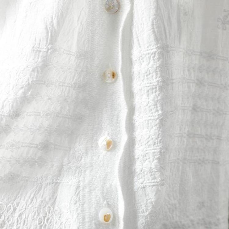 New Spring Fashion Lace Blouse Women Long Sleeve Casual Loose Basic Tops White Tee Shirt