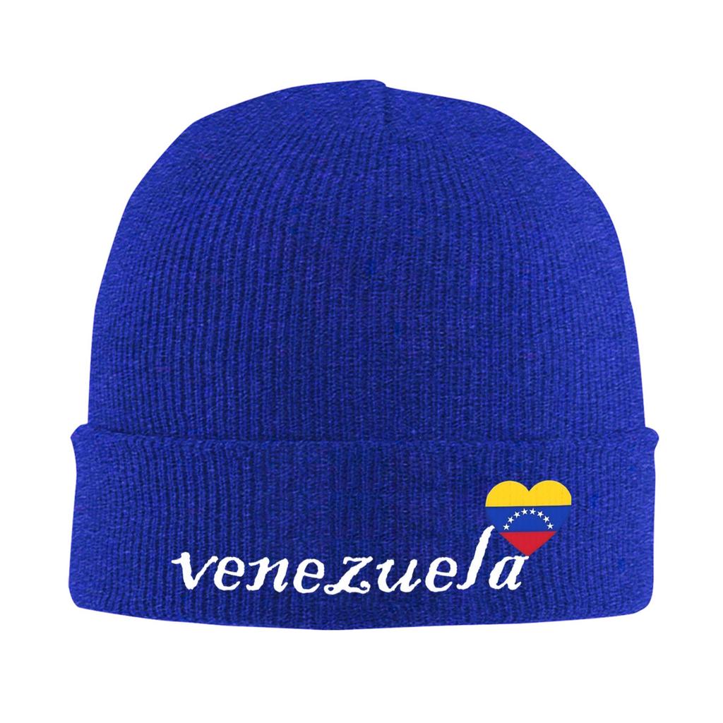 Venezuela With Heart Flag Venezuelan Knitted Hat Womens Unisexs Beanies Winter Hats Acrylic  Warm Cap