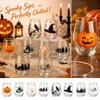 Bicchiere di Vetro Stampato di Halloween per Bevande, Bicchiere Riutilizzabile per la Casa
