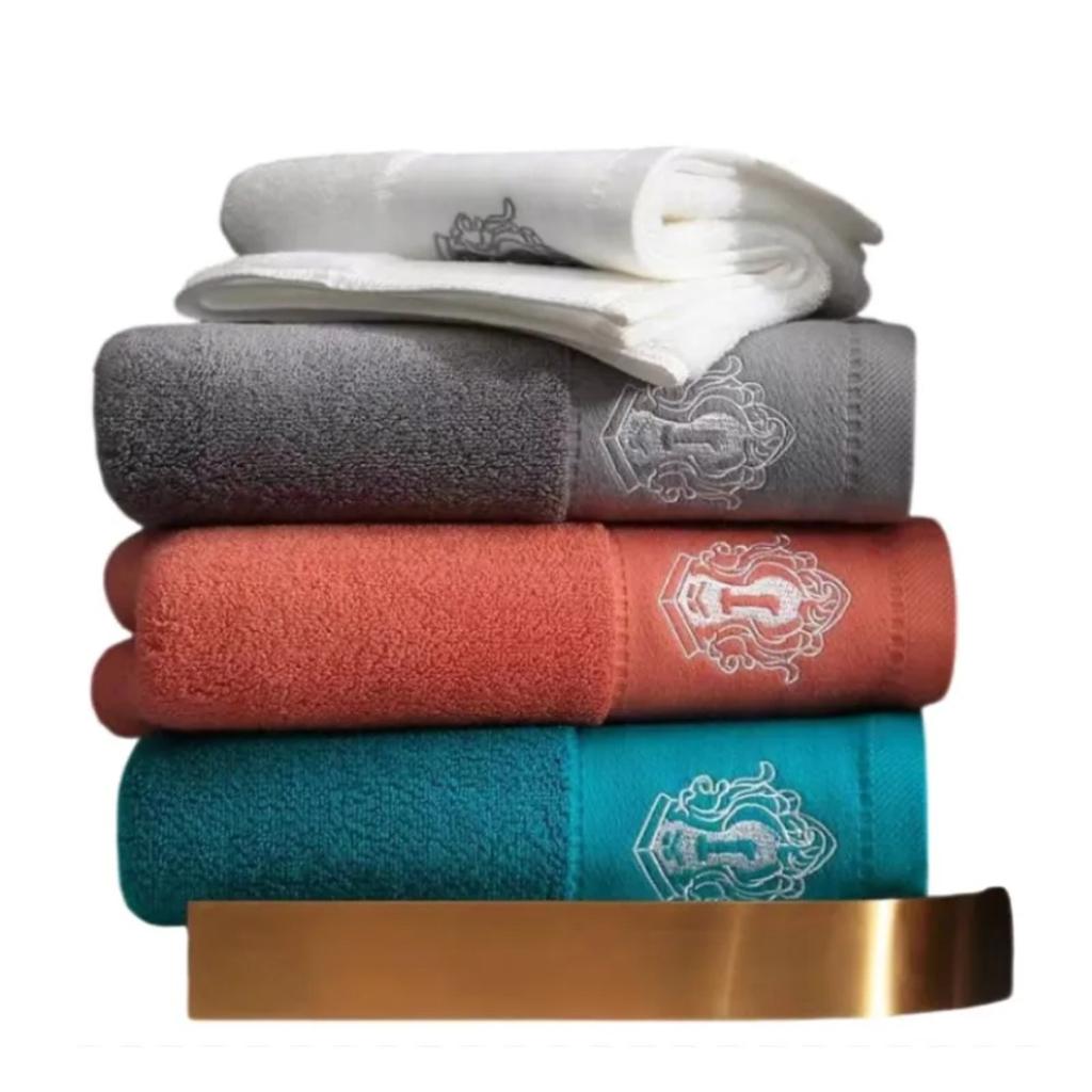 1/4/6Pcs Luxury Embroidery New High-Grade 100% Cotton Towels Sets Soft Bathroom Face Towel Handtowel Personalized Gift Towels