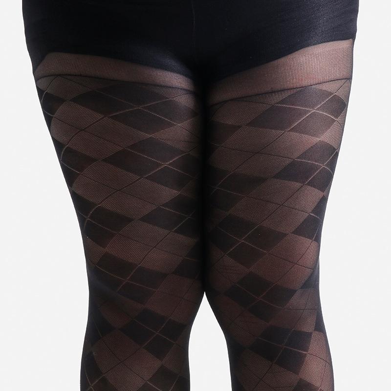 Plus Size Women S Fashion Argyle Diamond Pattern Sheer Tights Classic Geometric Diamond Pattern Stretchy Silky Nylons Pantyhose One Size