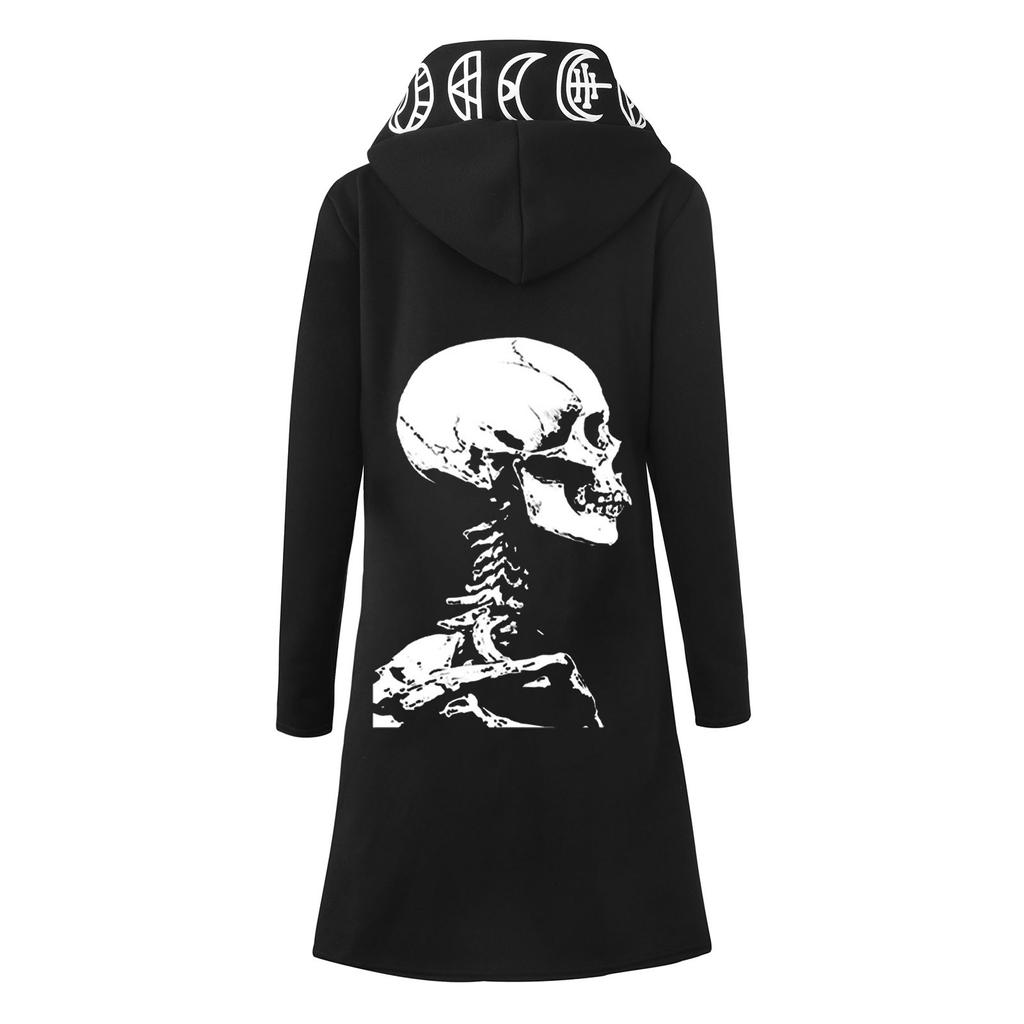 Sweat-shirt gothique Vintage pour femmes, manches longues, grande taille, manteau Cardigan à capuche