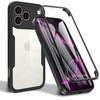 Protective Case - BOOLING - iPhone 17 Pro Max - Hybrid Shockproof - Transparent - Black Border