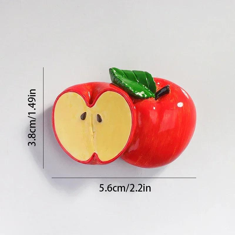 Creative Fridge Magnet Decor 3D Cute Cartoon Fruit Message Board Refrigerator Magnet Sticker for Kids Toy Gift Home Decoration
