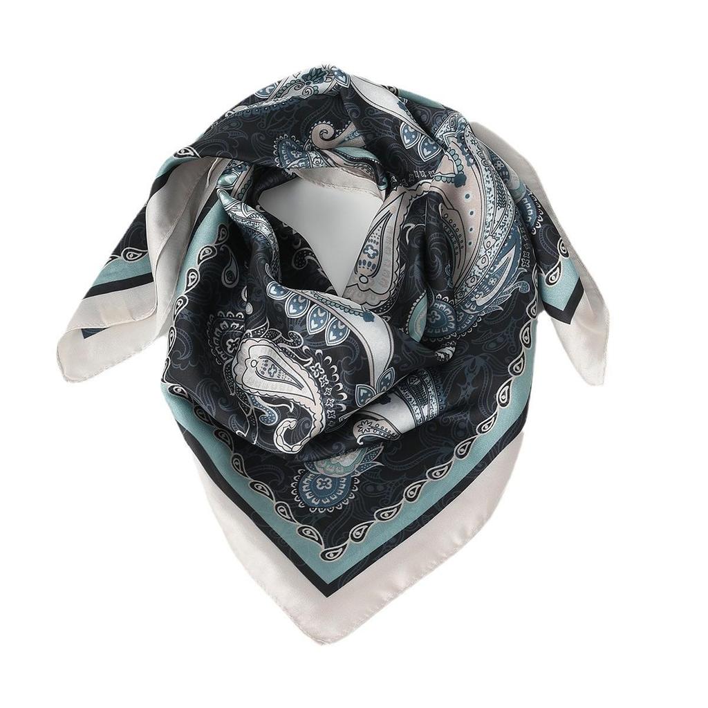 Cross-Border 70cm Silk Cashew Print Scarf - Autumn/Winter Women's Fashion Headscarf
