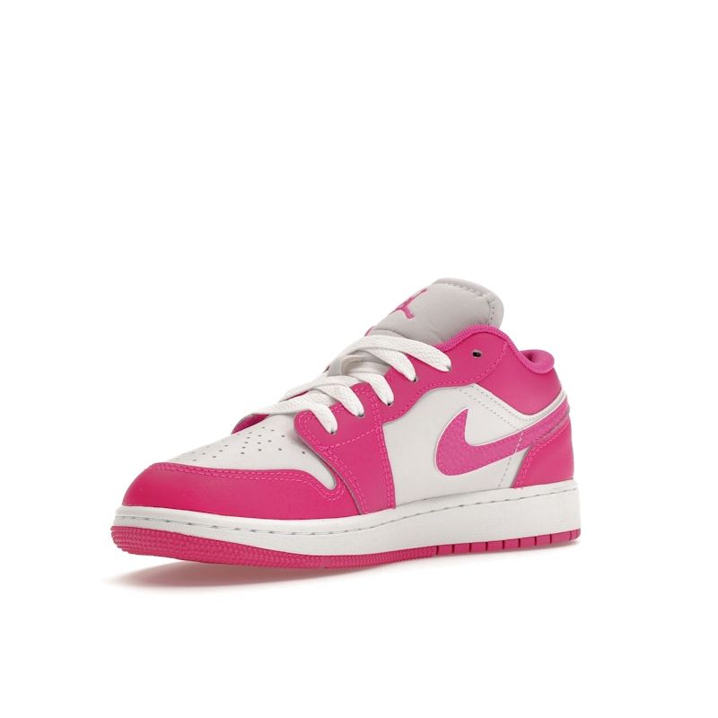 Air Jordan 1 Low GS Fire Pink Kids Sneakers White Iris-Whisper FV8486-600
