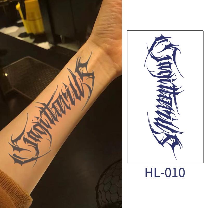 Large Semi-Permanent Waterproof American Style Flower & Plant Arm Tattoo Sticker for Men