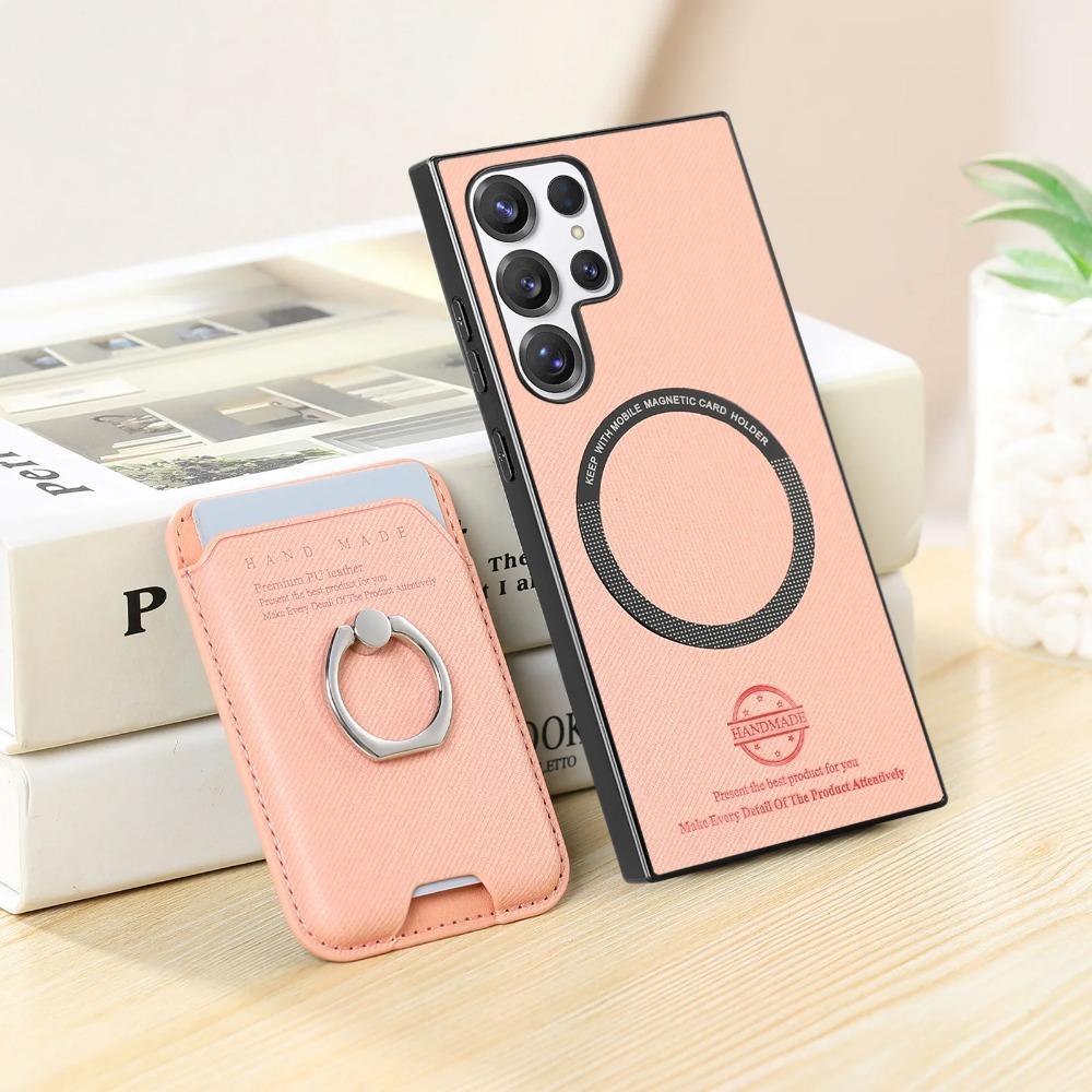 Luxury Leather Card Slot Holder Phone Case For Samsung Galaxy S26+ S25 S24 S23 S22 FE A56 A36 A16 A17 A07 Magnetic Wallet Cover