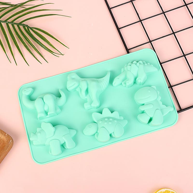 Dinosaur Silicone Cake Mold For Baking Kid Cartoon Dino Chocolate Candy Tray Soap Candle Making Tools Cupcake Topper Decorating