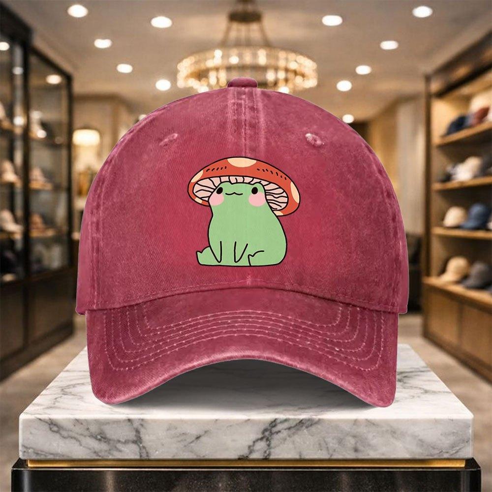 Casual Cartoon Frog Baseball Cap Adjustable Street Style Hat for Outdoor Sports Daily Wear