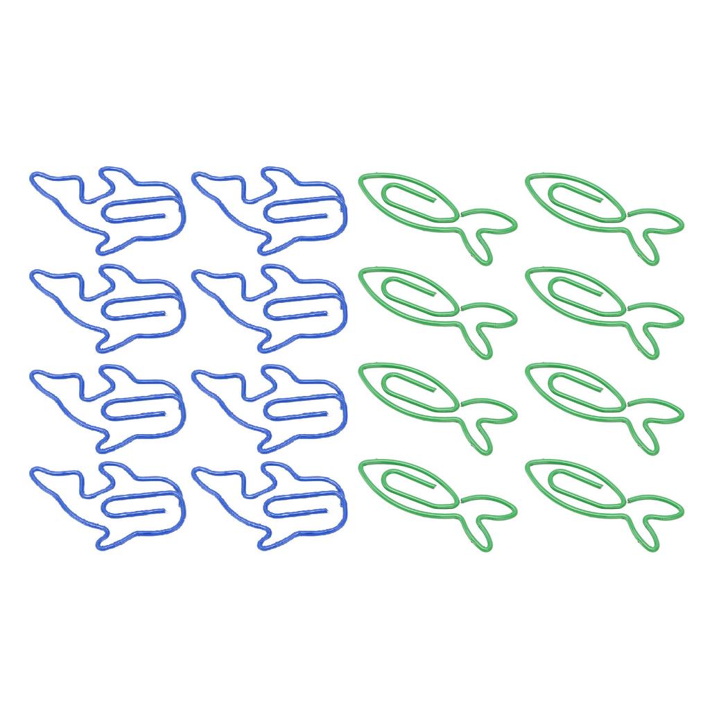 100Pcs Cute Shaped Office Paper Clips Set Lightweight Decorative Lovely Shape Paperclip Clamp for Sc