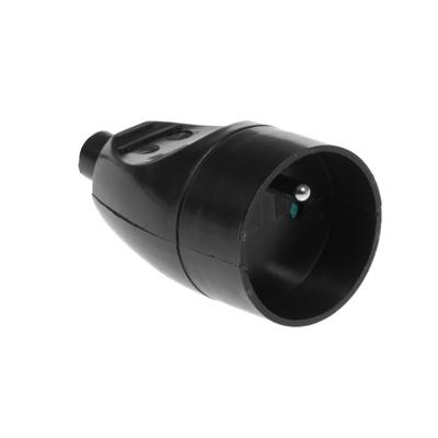 Single Portable Extension Socket Black