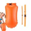 Safety Buoy for Swimming 2-in-1 Inflatable Rescue Buoy Dry Pocket