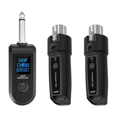 UHF Wireless XLR Transmitter & Receiver Wireless Microphone System for Dynamic/Condenser Mic For Electric Guitar/Bass, and More